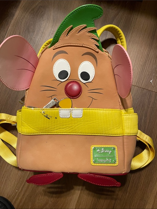 Disney Loungefly Gus Gus Character Mini Backpack - Yellow, Tan, Green, Red main image 7